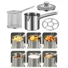 Fryer Pan Net Basket Oil Fryer Cooking Pot Portable Practical Deep Fryer Pot