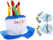 iplusmile Unique Birthday Cake Hat Glasses Women's Party Props Photo Booth Accessory Funny Eyewear Birthday Decor