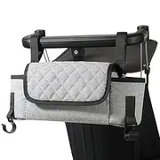 Baby Stroller Storage Bag - Oxford Cloth Portable Stroller Bag - Large Capacity Diaper Tote Multifunctional Baby Accessories with Shoulder Strap for Umbrella