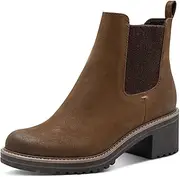 [Marco Tozzi] Women's Chelsea Boots Vegan with Block Heel