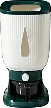 GRIRIW 1Pc Capacity Rice Storage Container Press Type Grain Bucket with Scale Panel for Kitchen Food Grade Sealed Moisture Storage