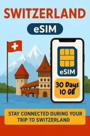 Best Switzerland esim Data Travel e sim High-Speed 5G/4G 30 Days 10 GB
