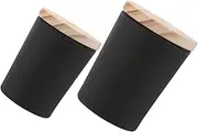 FUNOMOCYA Scented Candle Tins 4 Pcs Empty Glass Jars with Wooden Lids Sealed Lid Perfect for Soy Candles DIY Beauty Products