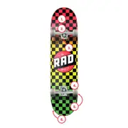 Rad Board Co Dude Crew Checkers Skateboard Outdoor Street Sports Black/White 8in