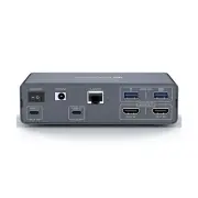 USB C KVM Switch 2 Monitors 2 Computers for Laptops 12 in 1 KVM Switches Dual...