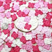 100 Pink Hydrangea Scrapbook Craft Mulberry Paper Flower Wedding Card Artificial