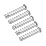Single Hole Clevis Pins - 10mm x 50mm Flat Head 304 Stainless Steel Pin 5Pcs