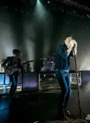Laurent Brancowitz and Thomas Mars of Phoenix at The Fillmore on- 2014 Photo 2