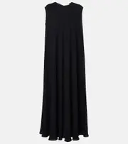 [The Row] The Row Palau silk crêpe cady maxi dress AU 8 black