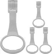 HANABASS Baby Pull up Rings for Crib 4pcs Playpen Hanging Rings Baby Bed Pull up Bar for Infants