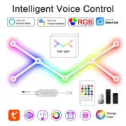 WIFI RGB Wall Light Bar RGBIC LED Light Smart Gaming Lights Works with Alexa and
