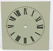 Antique Clock Replacement 5" Dial Painted Steel With Roman Numerals
