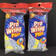 O Cedar Vileda Pro Wring Plus Mop Refill Mop Head Old Packaging 2003 Lot Of 2