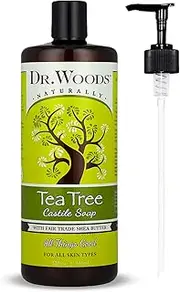 (950ml with pump) - Dr. Woods Tea Tree Castile Soap with Organic Shea Butter and Pump, 950ml