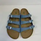 Birkenstock New w/ Box Florida Fresh Brushed Dove Birkibuc Vegan Nar Select Size
