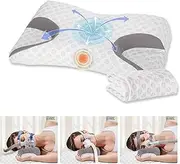 CPAP Pillow for All CPAP Mask Users with Tube, Reduces Air Outlets and Mask Pressure, CPAP Memory Foam Pillow for Side Sleepers with 1 Replacement Pillow Case