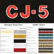 ACC 1959-1975 Jeep CJ5 Custom CJ-5 Logo with Silver Outline 4pc Loop Floor Mats (for: Jeep)