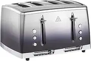 [Russell Hobbs] 4 Slice Eclipse Toaster with faster toasting technology (Independent slots, Lift & look, 6 Browning levels, Frozen/Cancel/Reheat with indicator lights, 850W, Midnight Blue) 25141