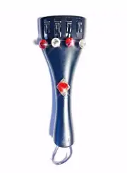 Red Rose Crystalline Violin Tailpiece, 4/4