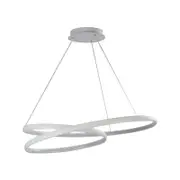 Oriel Lighting INFINITY 80CM LED SPIRAL PENDANT BLACK/WHITE - White 70cm