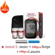 Hot Blood Glucose Meter Glucometer Glucose Monitor 100 Lancets&100Test Strips