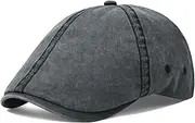 [VOBOOM] Cotton Washing Flat Cap Cabbie Hat Gatsby Ivy Irish Hunting Newsboy