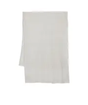 polka-dot frayed scarf One size white