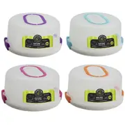 Round Plastic Cake Dessert Holder Clip Lock Container Box Portable Wedding Party