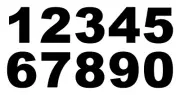 Sheet of 20 Numbers Arial Black Font Vinyl Decals Mailbox Bold Die Cut Stickers