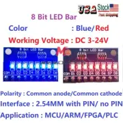 3-24V 8 Bit Blue/Red LED indicator Bar Module Diy Kit for Arduino NANO MCU USA