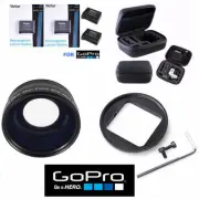 BATTERY FOR GoPro Hero4 SILVER X2 AHDBT 401+ HARD CASE + HD ULTRA FISHEYE LENS