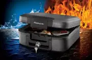 SentrySafe Fireproof and Waterproof Safe Box with Key Lock, Fire and Water Chest