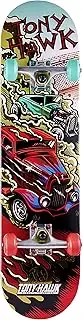 31 inch Tony Hawk Skateboard, Tony Hawk Signature Series 3, Metallic Graphics & 9-ply Maple Desk Skate Board for Cruising, Carving, Tricks and Downhill, Racecars