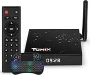 Android 12.0 TV Box, TX68 Allwinner H618 Quad Core 4GB RAM 64GB ROM Support 2.4Ghz/5.0Ghz WiFi BT5.0 10/100M Ethernet 4K HDMI 2.0 DLNA 3D Smart TV Box with Wireless Mini Keyboard,2gb+16gb