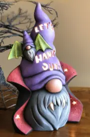 Ceramic Bisque~~ Ready to Paint~LRG Dracula Gnome~~ Lights Up~electric included