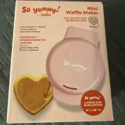 So yummy By Bella Heart Mini Waffle Maker Valentines Love Wedding Anniversary