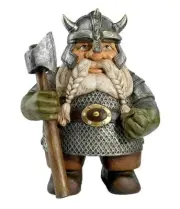Viking Dwarf Garden Statue Protect Door Greeter Gnome Warrior Handcrafted LARGE