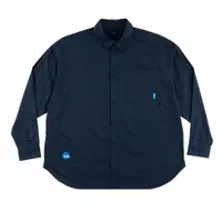 在飛比找PChome24h購物優惠-NCAA 長袖 深藍 長版 寬鬆 牛津 襯衫 外套 中性 7