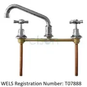 Elson FORWARD BOWL SINK SET w/Easyclean 180mm Swivel Spout, Chrome Plated