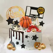 16 pcs Basketball-Themed Cake Topper Set – Perfect for Sports Lovers!