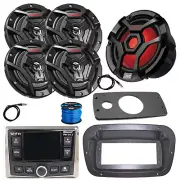 JBL Marine Radio, ANT, LED Sub, 4x 6.5" 150W Speaker (Black),Spa Bezel, Adapter
