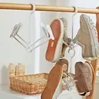 Stackable Shoe Drying Rack Rotatable Clothing Hook Durable Shoe Rack