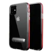 Transparent Bumper Case w/ Kickstand for iPhone 11 6.1" RED