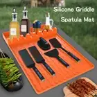 Grill silicone side rack baking tray stone oven dust mat barbecue protective mat