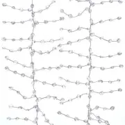 Christmas Ice Wire Clear Garland Plastic Poseable Decor W4873