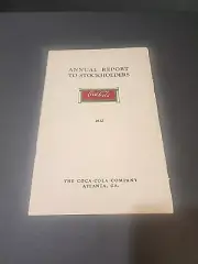 1932 Coca-Cola Coke Annual Report Warren Buffett Depression Stock Market Crash