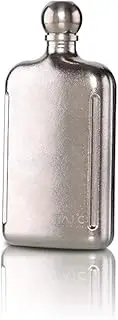 Titanium Hip Flask, Made of Pure Titanium,226 ml (8 fl oz),Suitable for Carrying Alcohol,Weight Ultralight 85g(0.19LB), for Climbing Camping Barbecue Bar Party (Silver)