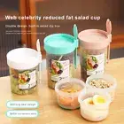 2 Layer Salad Shaker Cup Container Food Storage Salad Cup Dressing Container