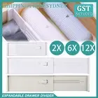 2-12x Adjustable Drawer Divider Partition Storage Organizer Clapboard Expandable