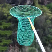 在飛比找蝦皮購物優惠-釣魚抄網不銹鋼可伸縮折疊定位結實撈魚網捕魚漁具全套裝組合6米